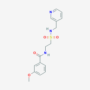 molecular formula C16H19N3O4S B2934860 3-methoxy-N-(2-(N-(pyridin-3-ylmethyl)sulfamoyl)ethyl)benzamide CAS No. 899967-25-0