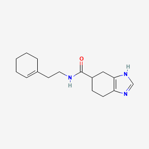 molecular formula C16H23N3O B2934864 N-(2-(环己-1-烯-1-基)乙基)-4,5,6,7-四氢-1H-苯并[d]咪唑-5-甲酰胺 CAS No. 2034480-48-1