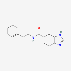 molecular formula C16H23N3O B2934864 N-(2-(cyclohex-1-en-1-yl)ethyl)-4,5,6,7-tetrahydro-1H-benzo[d]imidazole-5-carboxamide CAS No. 2034480-48-1