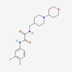 molecular formula C20H28FN3O3 B2934866 N'-(3-fluoro-4-methylphenyl)-N-{[1-(oxan-4-yl)piperidin-4-yl]methyl}ethanediamide CAS No. 2034505-41-2