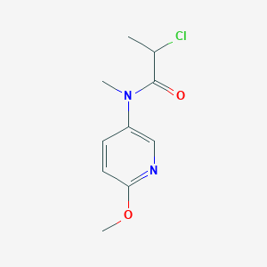 molecular formula C10H13ClN2O2 B2934871 2-Chloro-N-(6-methoxypyridin-3-yl)-N-methylpropanamide CAS No. 2411261-81-7