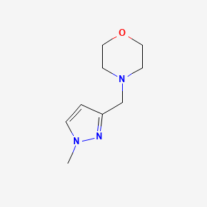 molecular formula C9H15N3O B2934877 4-[(1-Methylpyrazol-3-yl)methyl]morpholine CAS No. 1852879-42-5