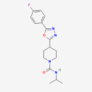 molecular formula C17H21FN4O2 B2934892 4-(5-(4-fluorophenyl)-1,3,4-oxadiazol-2-yl)-N-isopropylpiperidine-1-carboxamide CAS No. 1171766-39-4