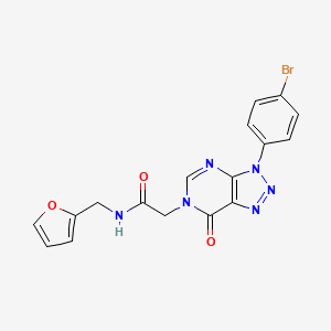 molecular formula C17H13BrN6O3 B2934897 2-(3-(4-溴苯基)-7-氧代-3H-[1,2,3]三唑并[4,5-d]嘧啶-6(7H)-基)-N-(呋喃-2-基甲基)乙酰胺 CAS No. 888418-42-6