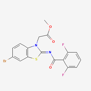 (Z)-methyl 2-(6-bromo-2-((2,6-difluorobenzoyl)imino)benzo[d]thiazol-3(2H)-yl)acetate