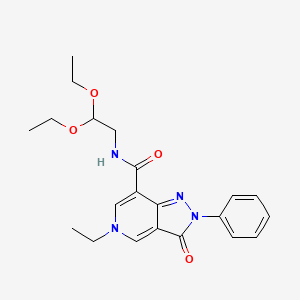 N-(2,2-diethoxyethyl)-5-ethyl-3-oxo-2-phenyl-2H,3H,5H-pyrazolo[4,3-c]pyridine-7-carboxamide