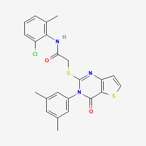 N-(2-chloro-6-methylphenyl)-2-{[3-(3,5-dimethylphenyl)-4-oxo-3,4-dihydrothieno[3,2-d]pyrimidin-2-yl]sulfanyl}acetamide