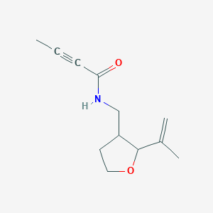 N-[(2-Prop-1-en-2-yloxolan-3-yl)methyl]but-2-ynamide