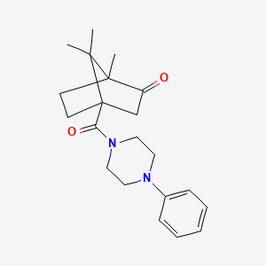 molecular formula C21H28N2O2 B2934913 1,7,7-三甲基-4-(4-苯基哌嗪-1-羰基)双环[2.2.1]庚烷-2-酮 CAS No. 505060-38-8