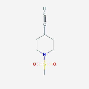 molecular formula C8H13NO2S B2934923 4-乙炔基-1-(甲磺酰基)哌啶 CAS No. 959918-30-0