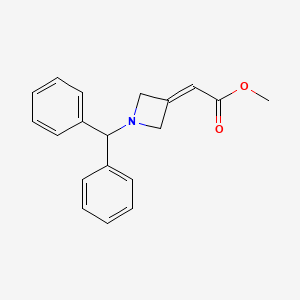 molecular formula C19H19NO2 B2934929 2-(1-二苯甲基氮杂环丁烷-3-亚甲基)乙酸甲酯 CAS No. 61890-01-5