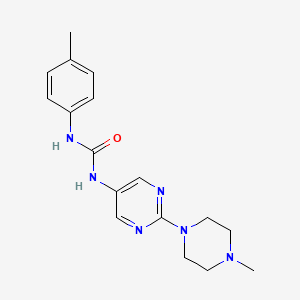molecular formula C17H22N6O B2934930 1-(2-(4-Methylpiperazin-1-yl)pyrimidin-5-yl)-3-(p-tolyl)urea CAS No. 1396853-36-3
