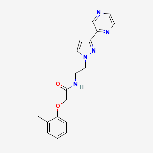 N-(2-(3-(pyrazin-2-yl)-1H-pyrazol-1-yl)ethyl)-2-(o-tolyloxy)acetamide