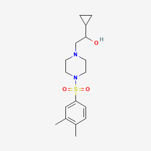 1-Cyclopropyl-2-(4-((3,4-dimethylphenyl)sulfonyl)piperazin-1-yl)ethanol