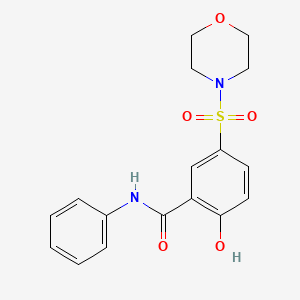 molecular formula C17H18N2O5S B2934937 2-hydroxy-5-(morpholinosulfonyl)-N-phenylbenzamide CAS No. 946259-98-9