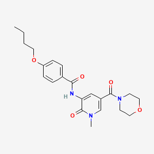 4-butoxy-N-(1-methyl-5-(morpholine-4-carbonyl)-2-oxo-1,2-dihydropyridin-3-yl)benzamide
