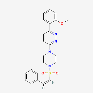molecular formula C23H24N4O3S B2934940 (Z)-3-(2-methoxyphenyl)-6-(4-(styrylsulfonyl)piperazin-1-yl)pyridazine CAS No. 1021257-54-4