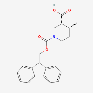 molecular formula C22H23NO4 B2934944 (3R,4R)-1-(9H-Fluoren-9-ylmethoxycarbonyl)-4-methylpiperidine-3-carboxylic acid CAS No. 2243515-47-9