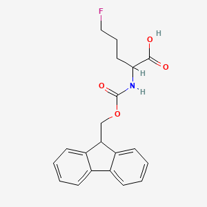 molecular formula C20H20FNO4 B2934945 2-(9H-芴-9-基甲氧羰基氨基)-5-氟戊酸 CAS No. 1699642-16-4