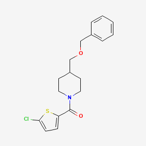 molecular formula C18H20ClNO2S B2934950 (4-((Benzyloxy)methyl)piperidin-1-yl)(5-chlorothiophen-2-yl)methanone CAS No. 1226439-96-8