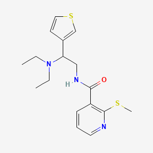molecular formula C17H23N3OS2 B2934967 N-[2-(diethylamino)-2-(thiophen-3-yl)ethyl]-2-(methylsulfanyl)pyridine-3-carboxamide CAS No. 1147655-29-5