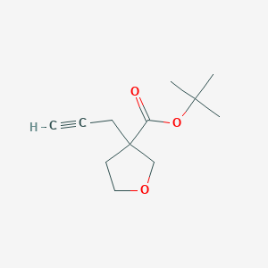 molecular formula C12H18O3 B2934969 叔丁基-3-(炔丙基)氧杂环丁烷-3-羧酸酯 CAS No. 2229205-37-0