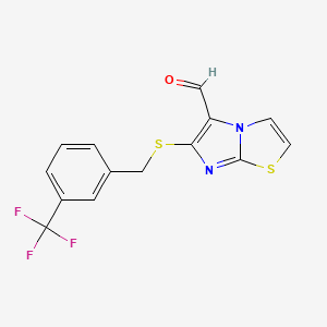 6-{[3-(Trifluoromethyl)benzyl]sulfanyl}imidazo[2,1-b][1,3]thiazole-5-carbaldehyde