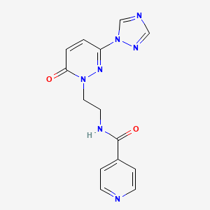 N-(2-(6-oxo-3-(1H-1,2,4-triazol-1-yl)pyridazin-1(6H)-yl)ethyl)isonicotinamide