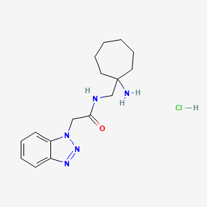 N-[(1-Aminocycloheptyl)methyl]-2-(benzotriazol-1-yl)acetamide;hydrochloride