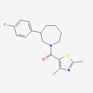 molecular formula C18H21FN2OS B2934983 (2,4-Dimethylthiazol-5-yl)(3-(4-fluorophenyl)azepan-1-yl)methanone CAS No. 1797069-03-4