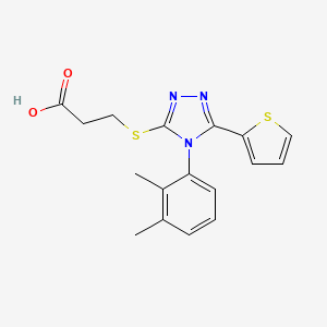 3-{[4-(2,3-dimethylphenyl)-5-(thiophen-2-yl)-4H-1,2,4-triazol-3-yl]sulfanyl}propanoic acid