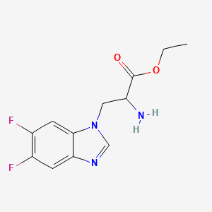 molecular formula C12H13F2N3O2 B2934989 Ethyl 2-amino-3-(5,6-difluorobenzimidazol-1-yl)propanoate CAS No. 2248266-29-5