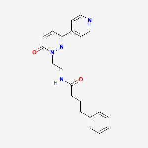 N-(2-(6-oxo-3-(pyridin-4-yl)pyridazin-1(6H)-yl)ethyl)-4-phenylbutanamide