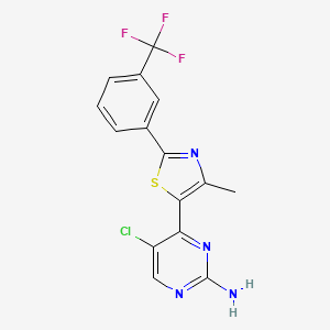 5-Chloro-4-{4-methyl-2-[3-(trifluoromethyl)phenyl]-1,3-thiazol-5-yl}pyrimidin-2-amine