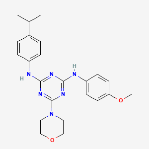 molecular formula C23H28N6O2 B2935002 N2-(4-isopropylphenyl)-N4-(4-methoxyphenyl)-6-morpholino-1,3,5-triazine-2,4-diamine CAS No. 898648-63-0