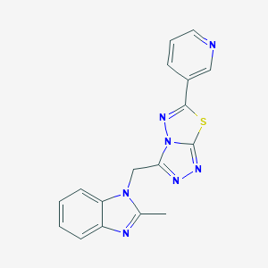 2-methyl-1-[(6-pyridin-3-yl[1,2,4]triazolo[3,4-b][1,3,4]thiadiazol-3-yl)methyl]-1H-benzimidazole