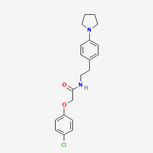 molecular formula C20H23ClN2O2 B2935011 2-(4-氯苯氧基)-N-(4-(吡咯烷-1-基)苯乙基)乙酰胺 CAS No. 953170-66-6
