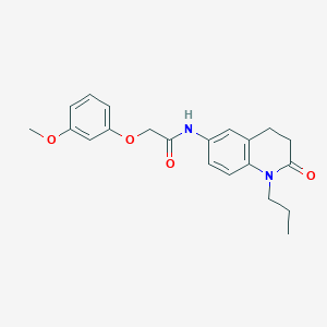 molecular formula C21H24N2O4 B2935016 2-(3-methoxyphenoxy)-N-(2-oxo-1-propyl-1,2,3,4-tetrahydroquinolin-6-yl)acetamide CAS No. 941905-26-6