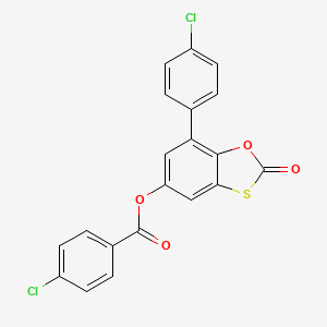 7-(4-Chlorophenyl)-2-oxo-1,3-benzoxathiol-5-yl 4-chlorobenzoate