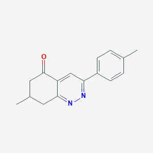 molecular formula C16H16N2O B2935052 7-Methyl-3-(4-methylphenyl)-6,7,8-trihydrocinnolin-5-one CAS No. 1024581-97-2