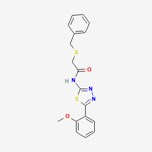 2-(benzylsulfanyl)-N-[5-(2-methoxyphenyl)-1,3,4-thiadiazol-2-yl]acetamide