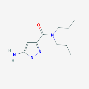 molecular formula C11H20N4O B2935059 5-amino-1-methyl-N,N-dipropyl-1H-pyrazole-3-carboxamide CAS No. 1310149-62-2