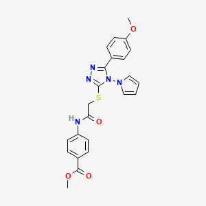 methyl 4-[({[5-(4-methoxyphenyl)-4-(1H-pyrrol-1-yl)-4H-1,2,4-triazol-3-yl]sulfanyl}acetyl)amino]benzoate
