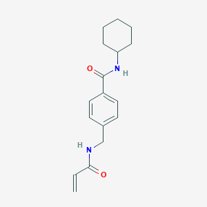 molecular formula C17H22N2O2 B2935062 N-Cyclohexyl-4-[(prop-2-enoylamino)methyl]benzamide CAS No. 2202410-36-2