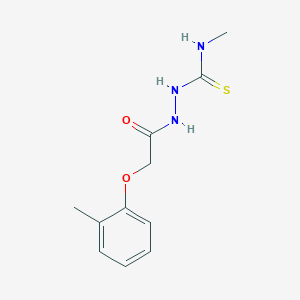 molecular formula C11H15N3O2S B2935067 N-甲基-2-[(2-甲基苯氧基)乙酰基]肼基碳硫酰胺 CAS No. 292644-22-5