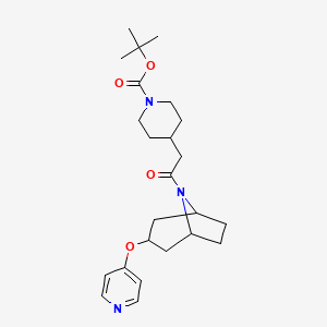 molecular formula C24H35N3O4 B2935072 tert-butyl 4-(2-oxo-2-((1R,5S)-3-(pyridin-4-yloxy)-8-azabicyclo[3.2.1]octan-8-yl)ethyl)piperidine-1-carboxylate CAS No. 2108994-45-0