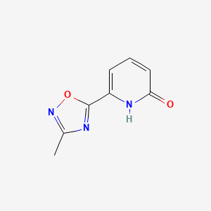 molecular formula C8H7N3O2 B2935078 6-(3-methyl-1,2,4-oxadiazol-5-yl)pyridin-2(1H)-one CAS No. 1325306-82-8