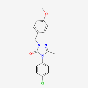 molecular formula C17H16ClN3O2 B2935079 4-(4-chlorophenyl)-2-(4-methoxybenzyl)-5-methyl-2,4-dihydro-3H-1,2,4-triazol-3-one CAS No. 860786-65-8
