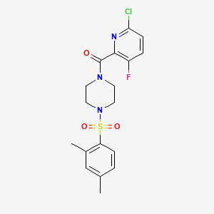 1-(6-Chloro-3-fluoropyridine-2-carbonyl)-4-(2,4-dimethylbenzenesulfonyl)piperazine