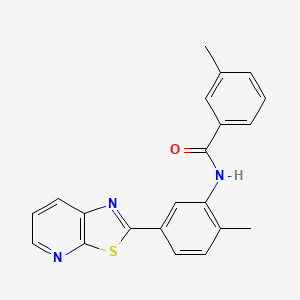 3-methyl-N-(2-methyl-5-(thiazolo[5,4-b]pyridin-2-yl)phenyl)benzamide